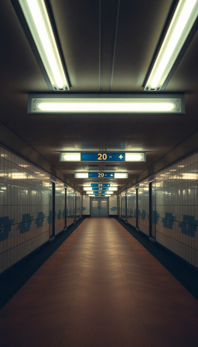 Empty Subway Station 3am Fluorescent Aesthetic Wallpaper