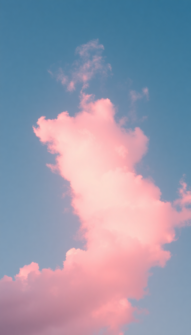 Pink Cloud Cotton Candy Sky Aesthetic Wallpaper