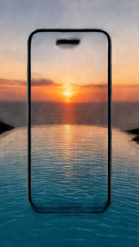 Infinity Pool Edge Overlooking Ocean Photorealistic Wallpaper