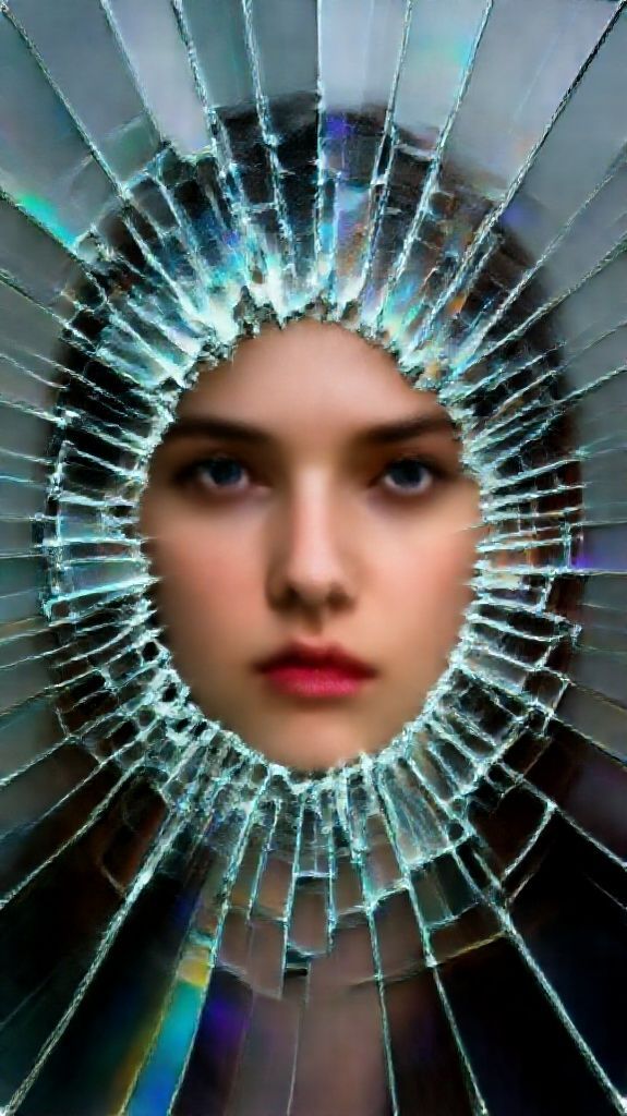 Shattered Glass Prism Light Rainbow Digital art Wallpaper