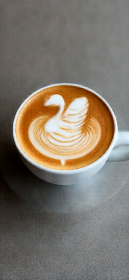 Perfect Latte Art Swan Milk Photorealistic Wallpaper
