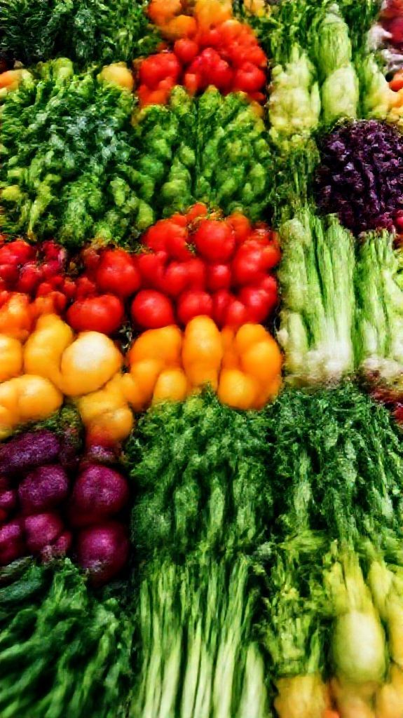 Farmers Market Produce Colorful Vegetables Photorealistic Wallpaper