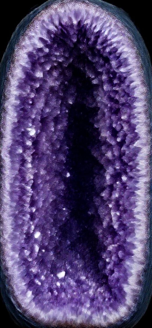 Geode Crystal Interior Purple Amethyst Photorealistic Wallpaper