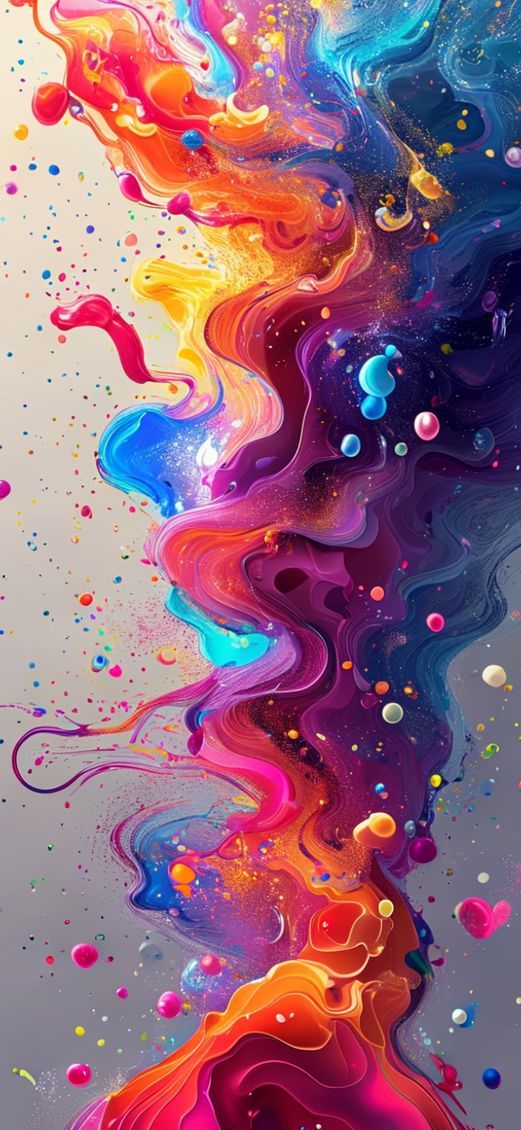 Generative Art Flowing Particles Stream Digital art Wallpaper