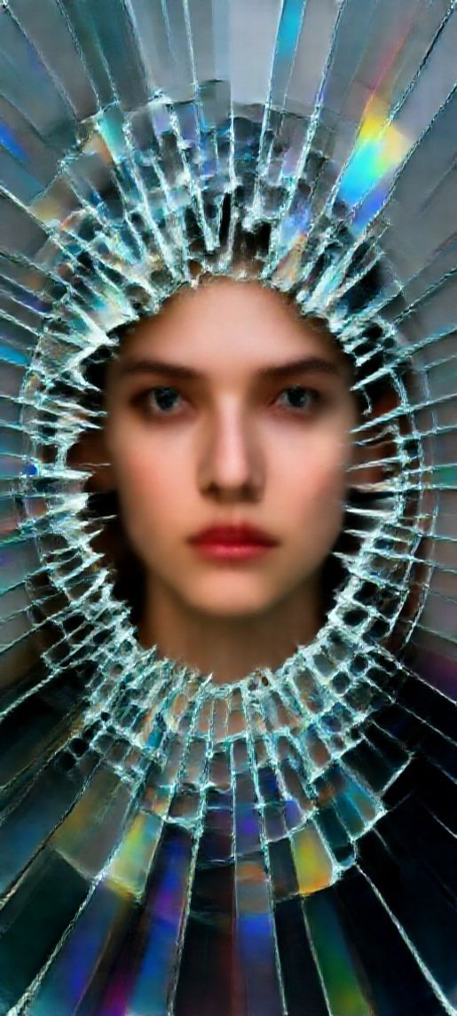 Shattered Glass Prism Light Rainbow Digital art Wallpaper