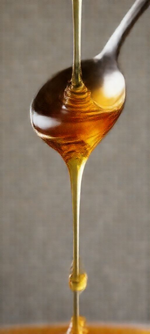 Honey Dripping From Spoon Golden Photorealistic Wallpaper