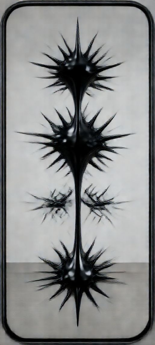 Ferrofluid Spikes Magnetic Sculpture Black Digital art Wallpaper