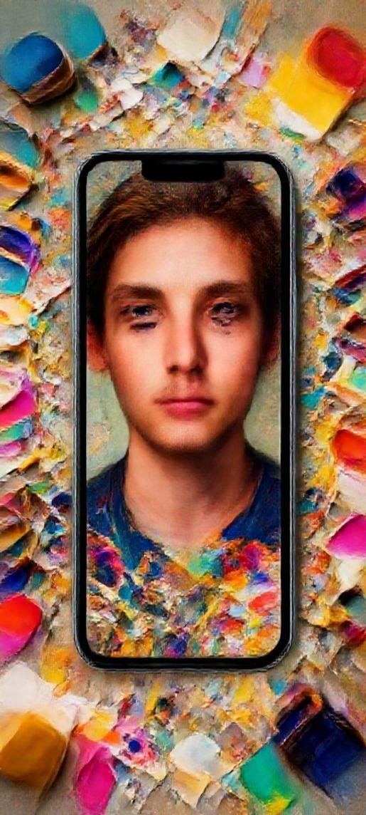 Glowing Mess Creative Scattered Supplies Photorealistic Wallpaper