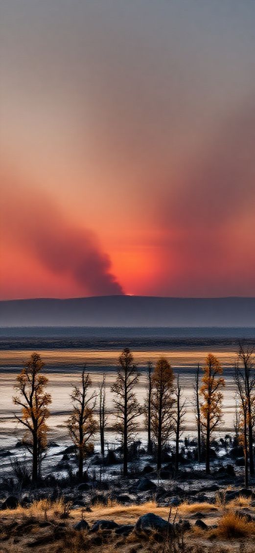 Sunset After Wildfire Pastel Compact Wallpaper