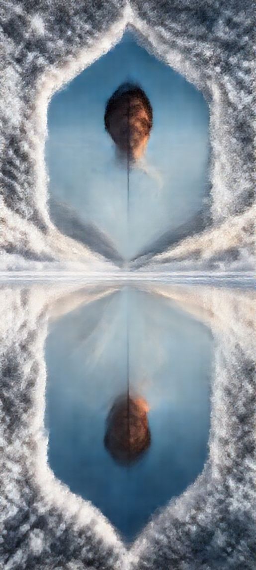 Salt Flats Mirror Reflection Perfect Symmetry Photorealistic Classic Wallpaper