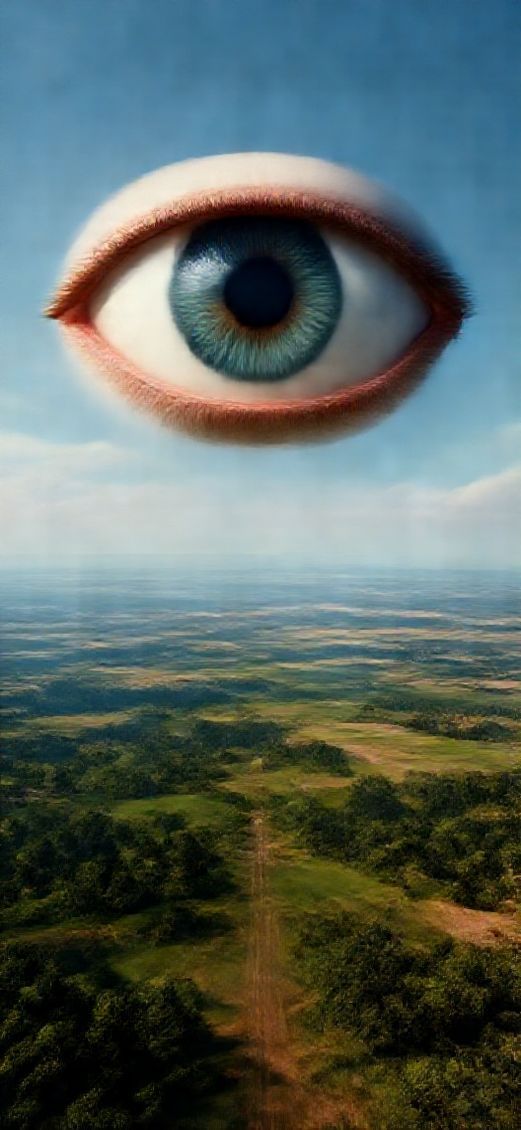 Solar Sky Watching Landscape Below Wallpaper