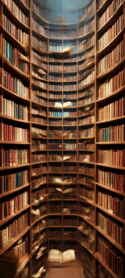 Wild Infinite Bookshelves Floating Books Wallpaper