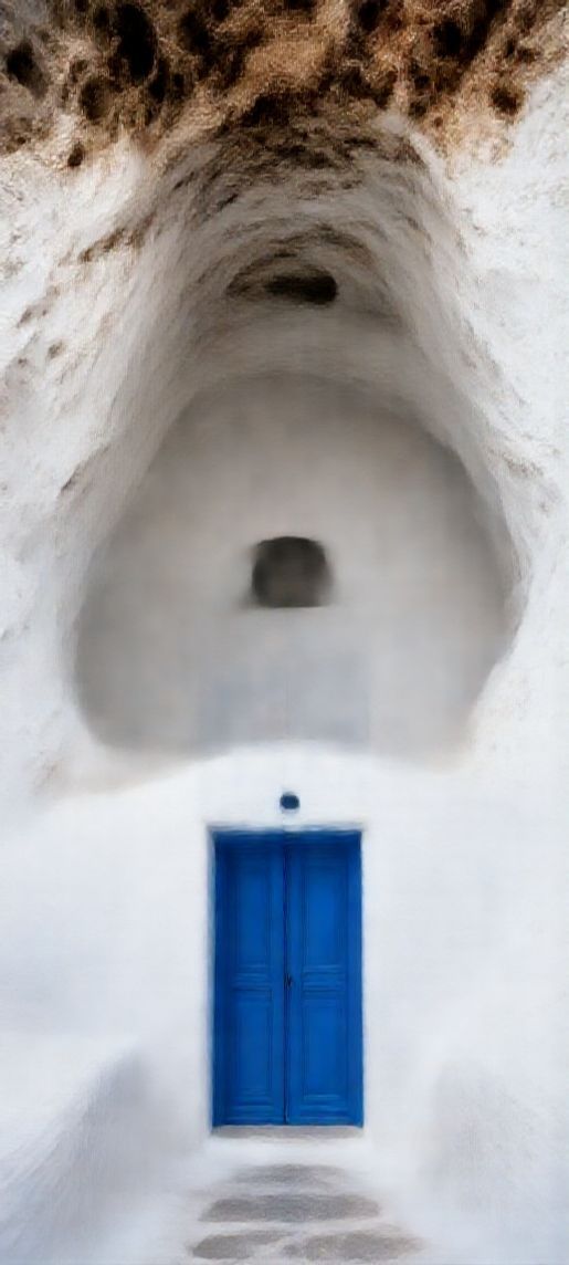 Aesthetic Delicate Cave House Santorini Wallpaper