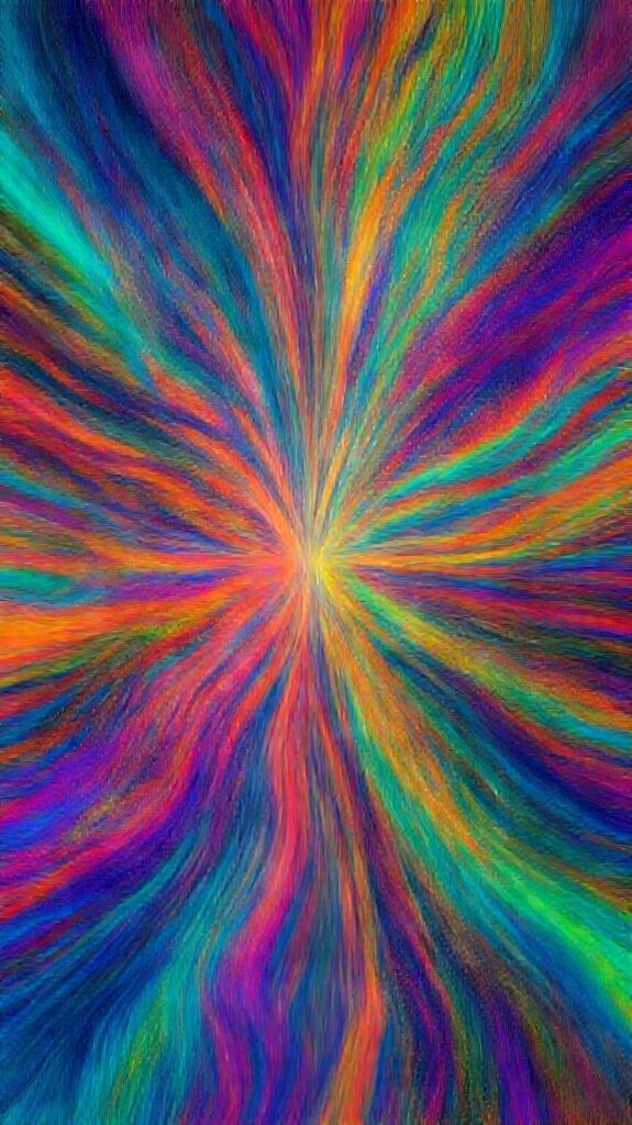 Holographic Flowing Particles Stream Colorful Wallpaper