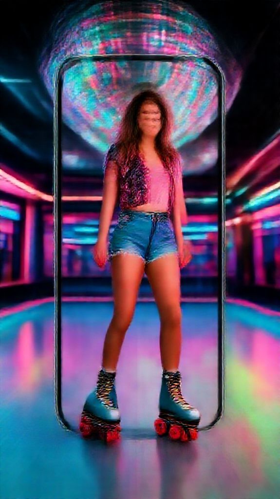 Roller Skating Rink Fantastical Standard Wallpaper