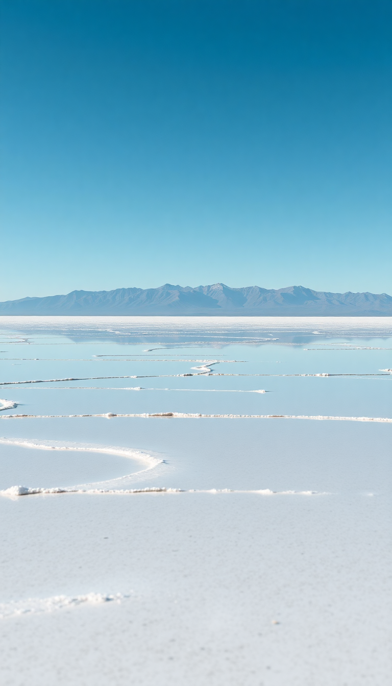 Nature Western Salt Flats Mirror Wallpaper