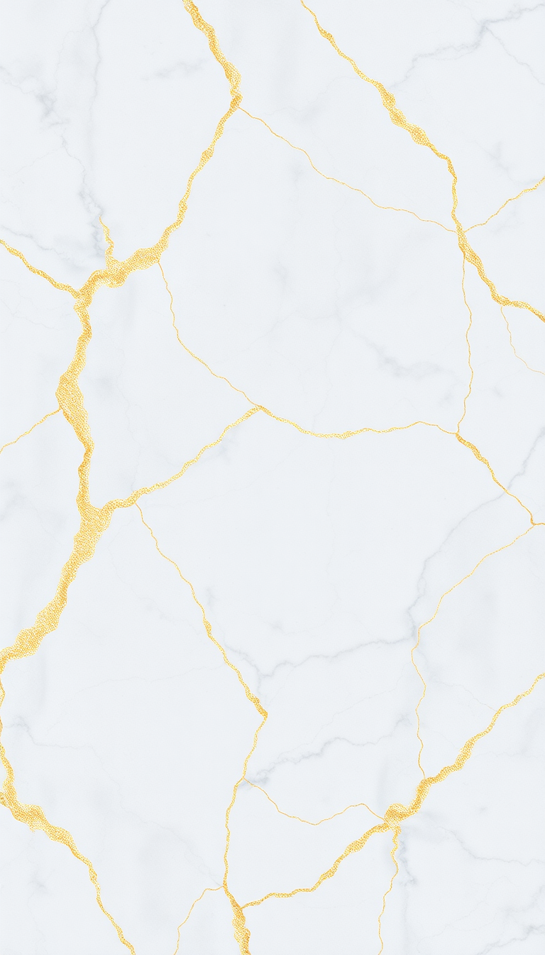 Gorgeous Veins Gold White Texture Photorealistic Wallpaper