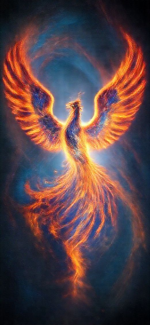 Silver Nebula Like Bird Fire Digital art Wallpaper