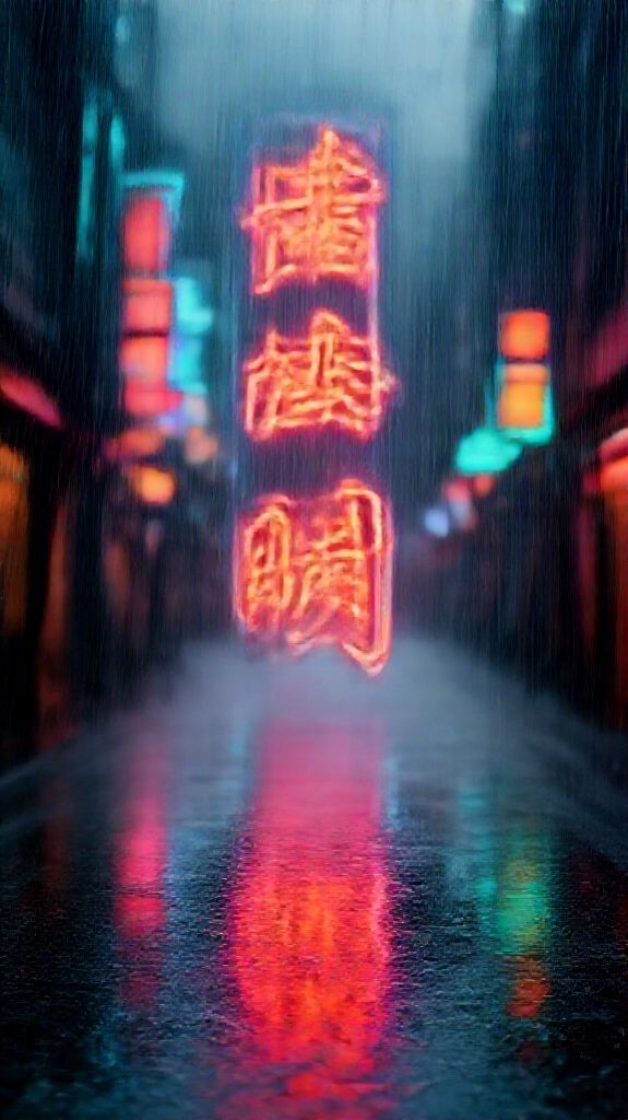 Neon Signs Chinese Classic Standard Wallpaper