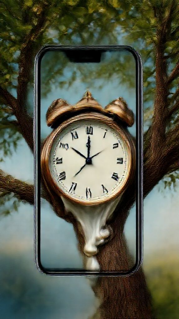 Melting Clock On Splendid Standard Wallpaper