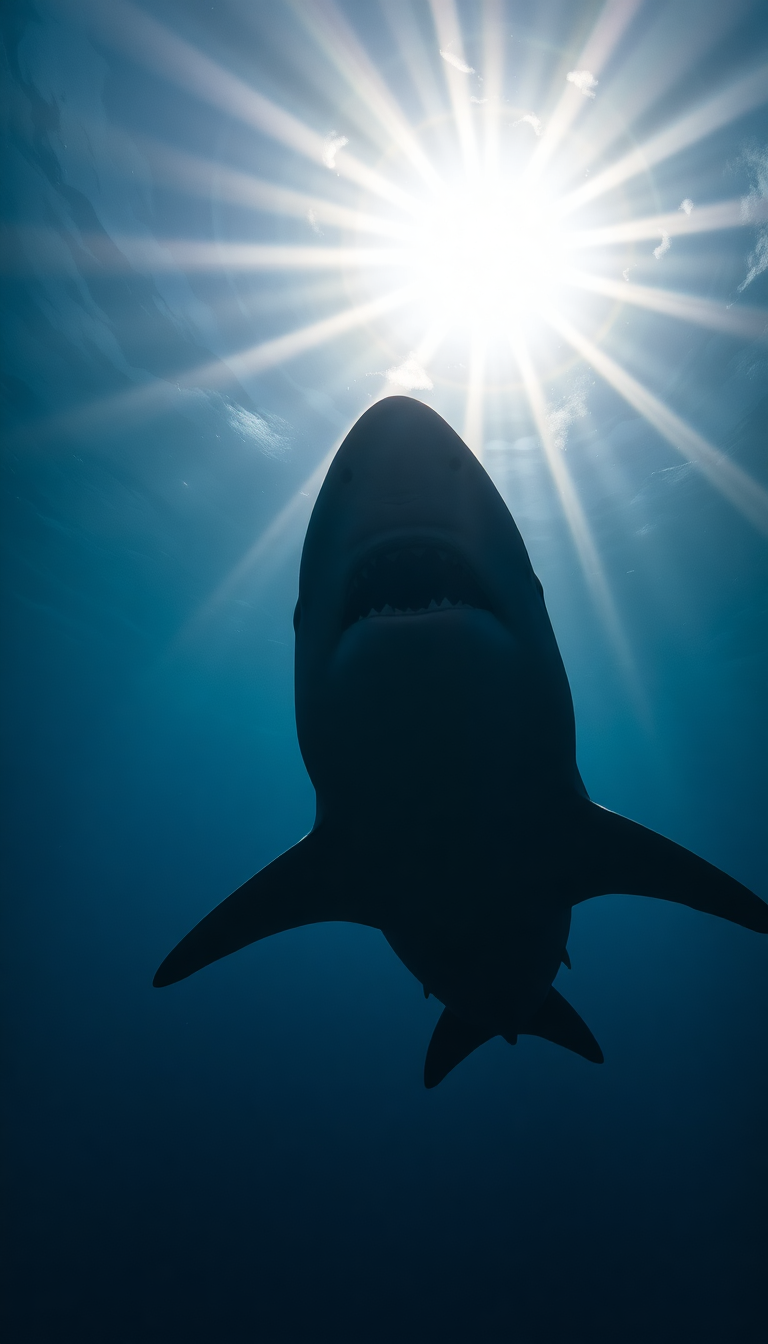 Icy Shark From Dramatic Photorealistic Wallpaper