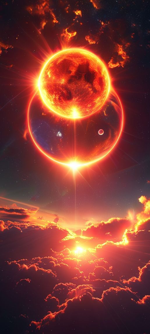 Soft Ring Diamond Corona Eclipse Photorealistic Wallpaper