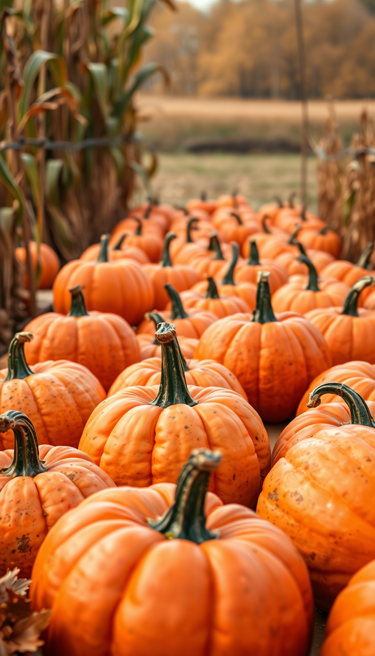 Autumn Harvest Pumpkins Cosmic HD Wallpaper