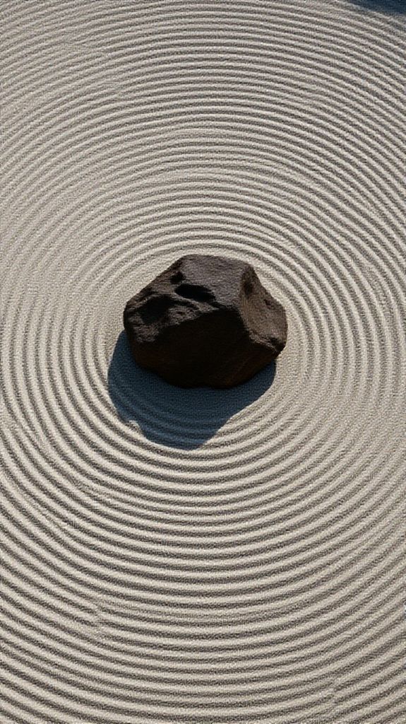 Zen Rock Garden Elegant Standard Wallpaper