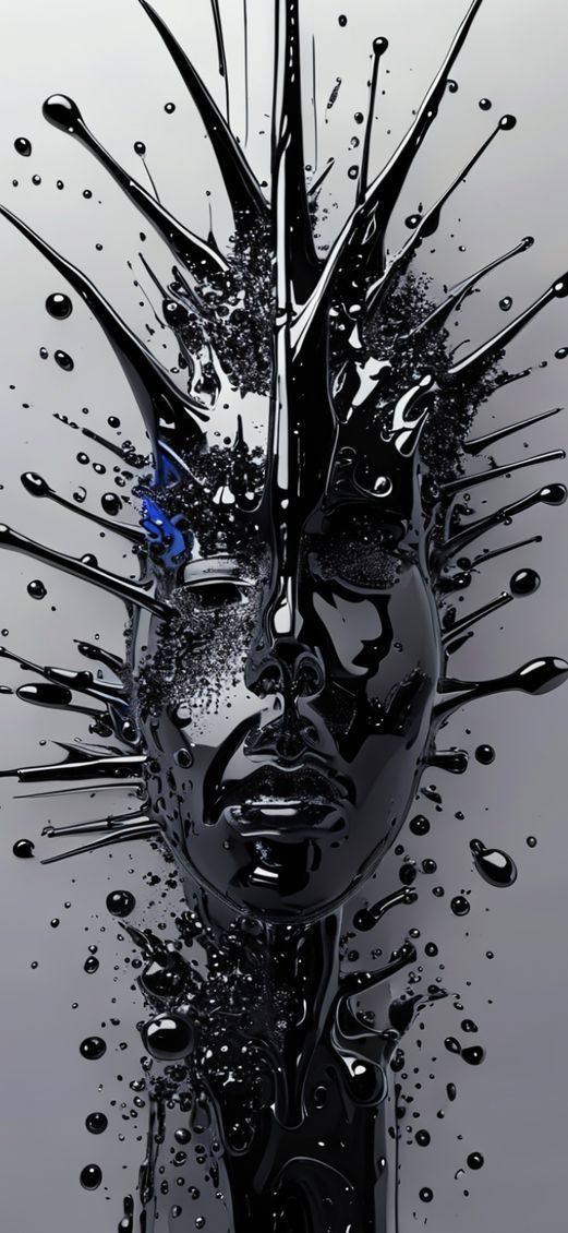 Digital art Infinite Spikes Magnetic Sculpture Wallpaper