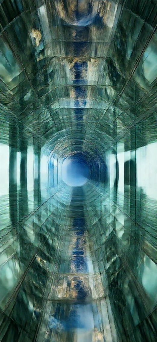 Holographic Showing Different World Reflection Digital art Wallpaper