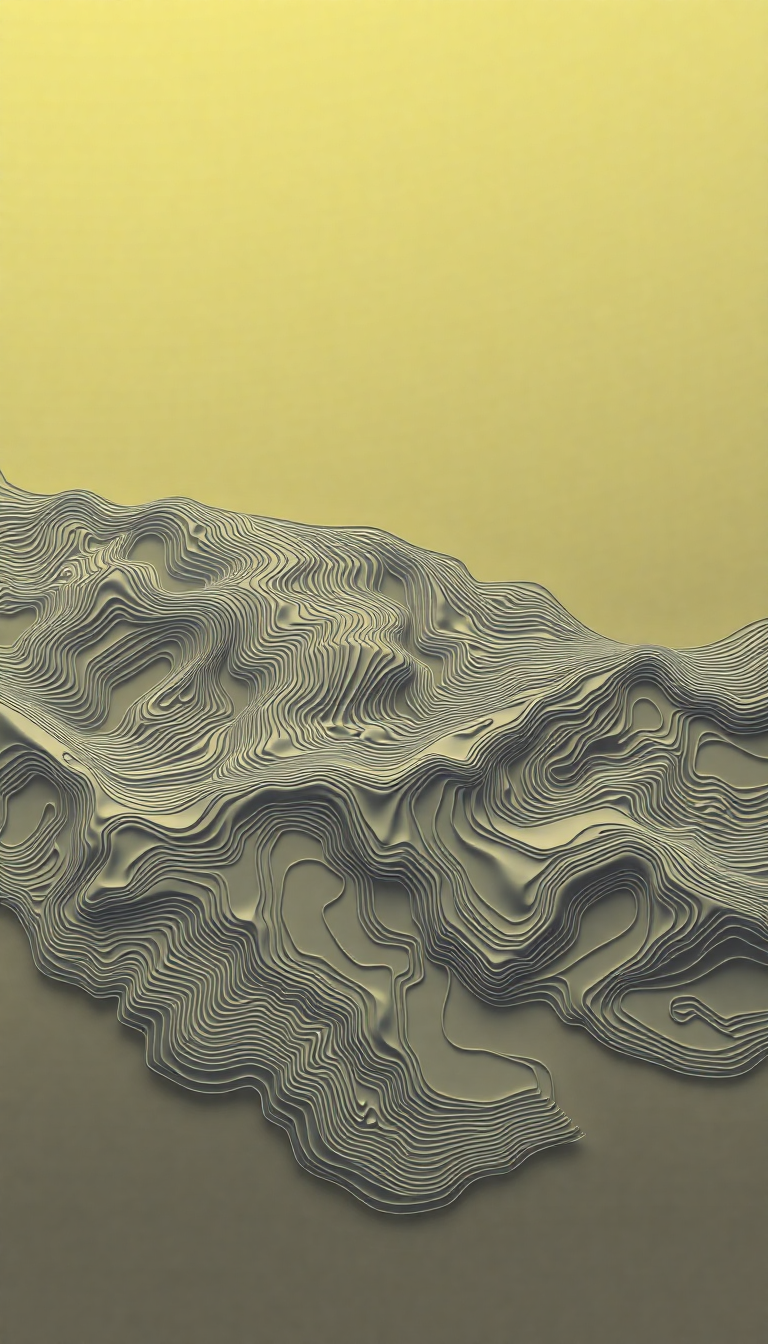 Alpine Map Terrain Flowing Lines Minimalist Wallpaper