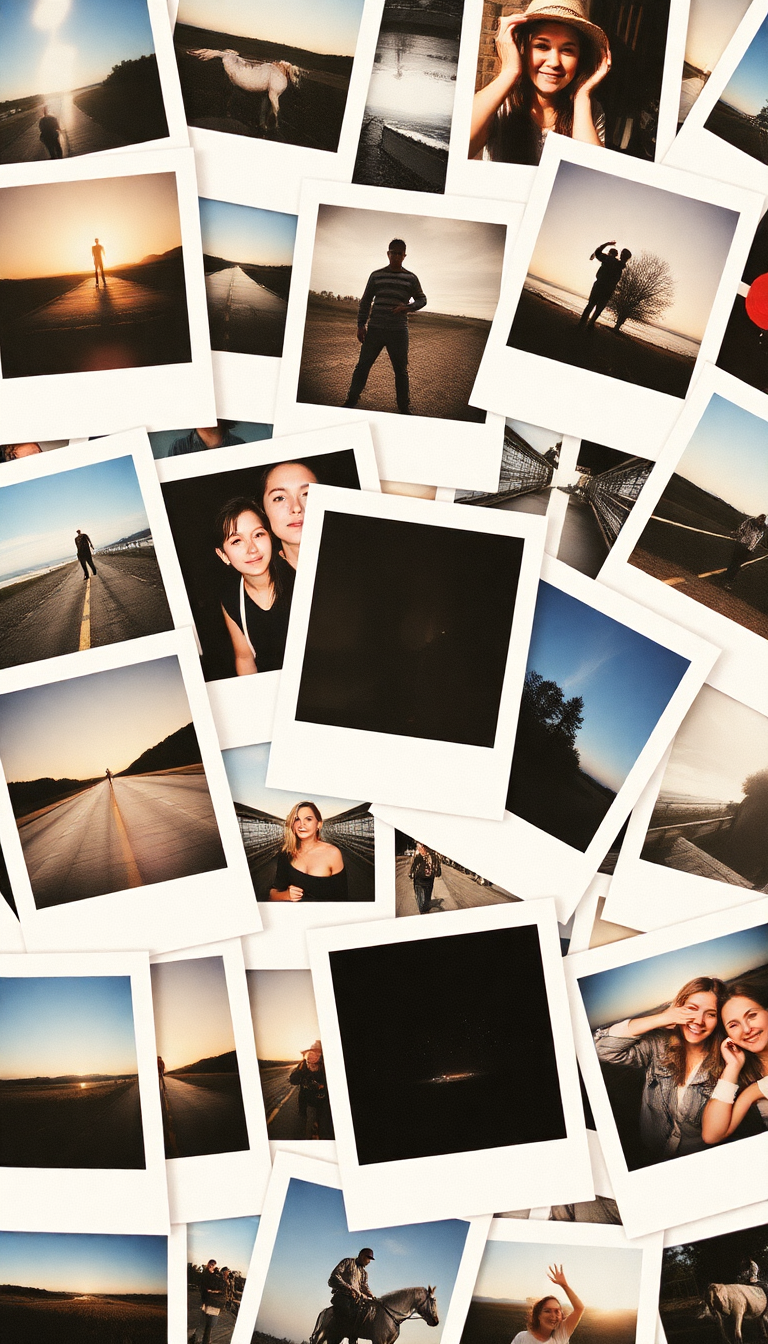 Aesthetic Charming Vintage Polaroid Collection Wallpaper