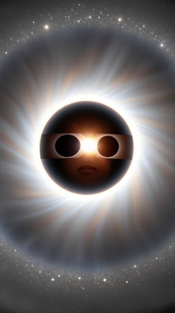 Solar Eclipse Corona Desert Standard Wallpaper