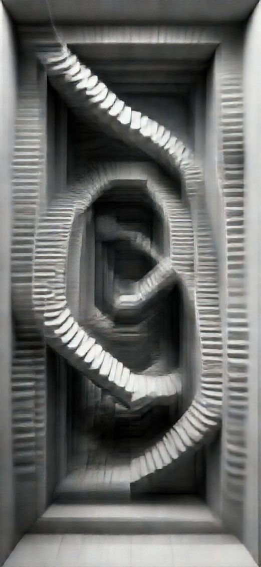 Captivating Metallic Impossible Geometry Escher Wallpaper