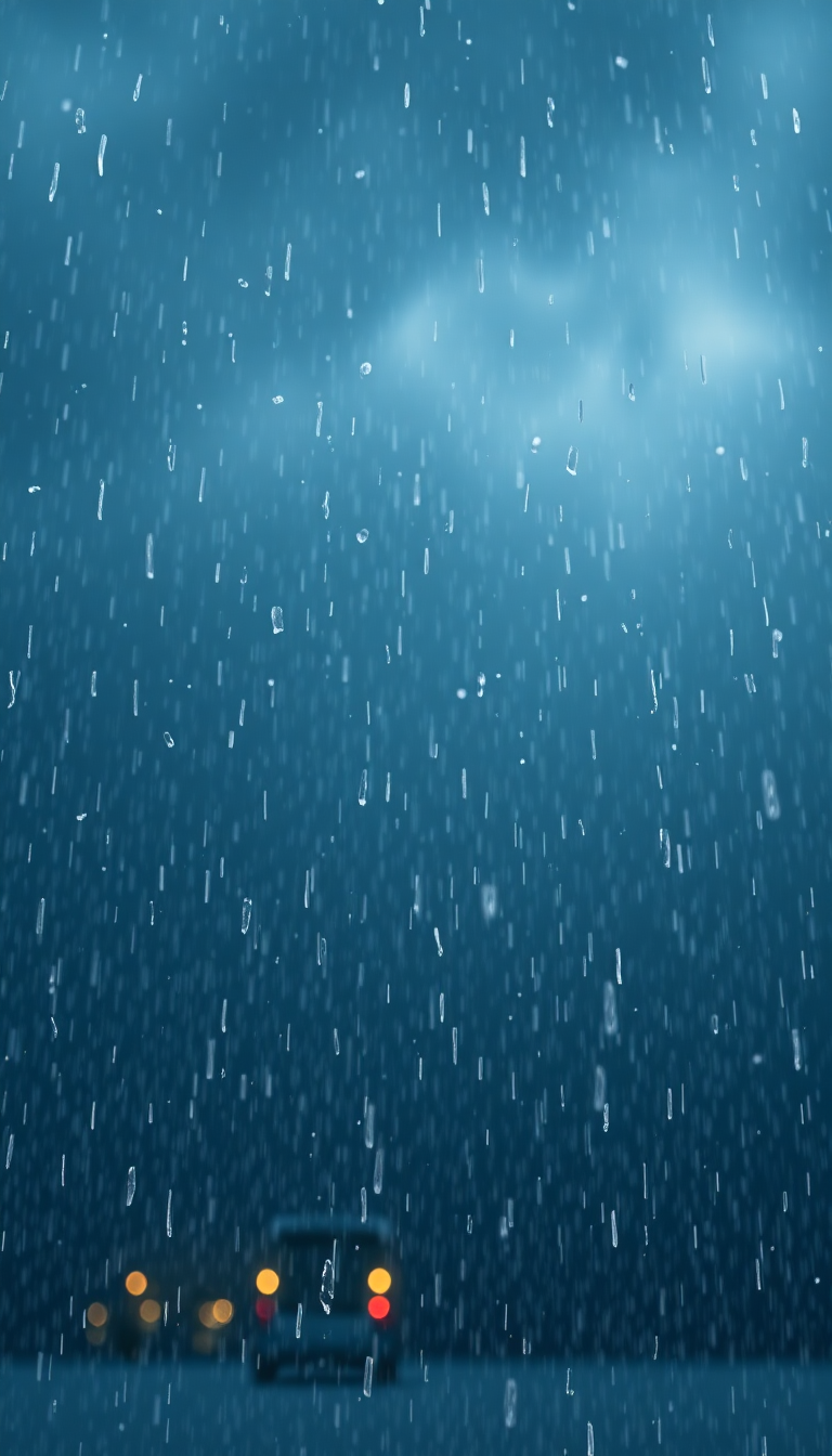 Metallic Dramatic Ice Falling Dark Photorealistic Wallpaper