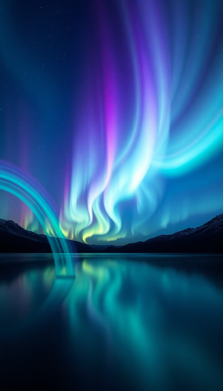 Abstracted Flowing Ribbons Color Abstract Enhanced Wallpaper