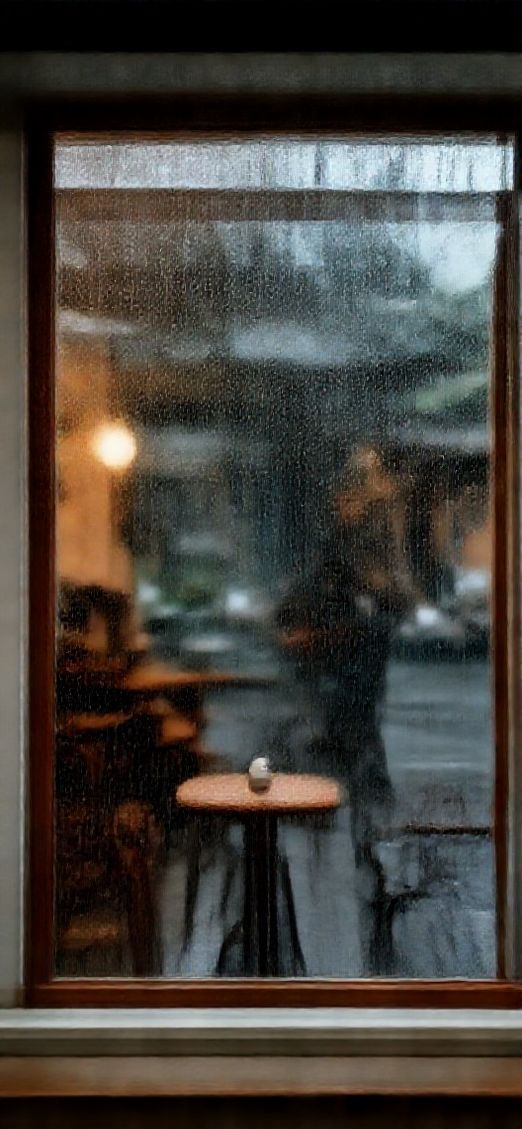 Primal Silky Coffee Shop Window Wallpaper