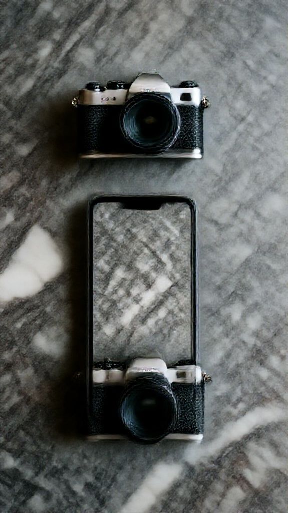 Film Camera On Iridescent Standard Wallpaper