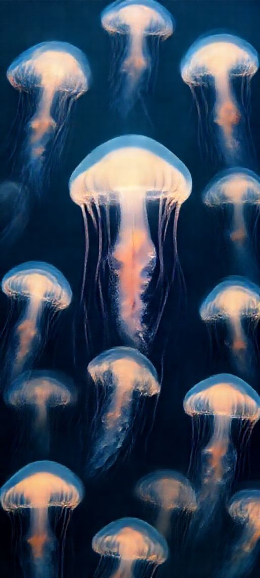 Jellyfish Swarm Deep Cool Super Wallpaper