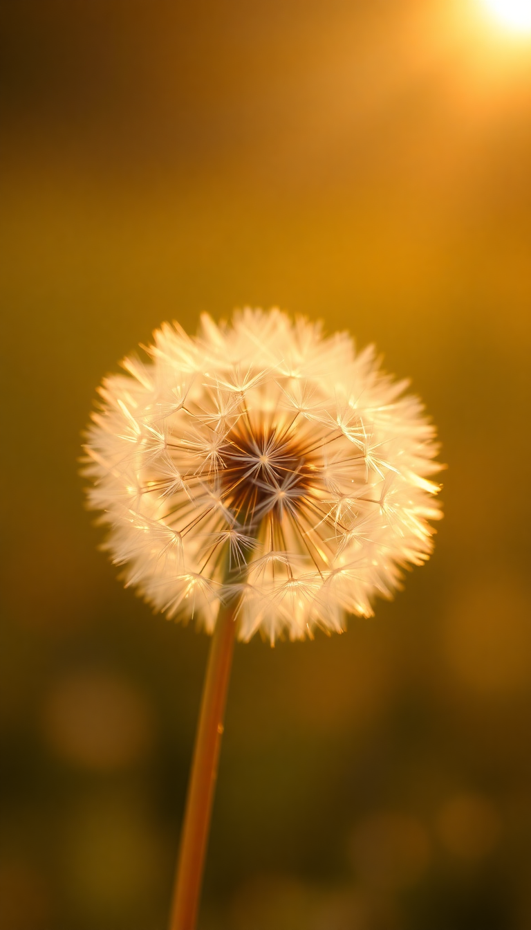 Ethereal Gorgeous Dandelion Seeds Floating Wallpaper