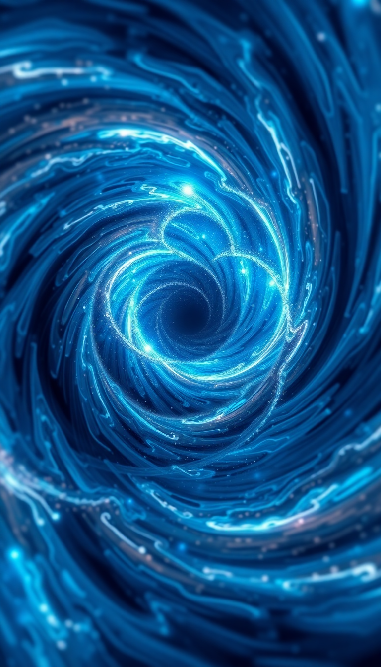 Space Sleek Wormhole Portal Swirling Wallpaper