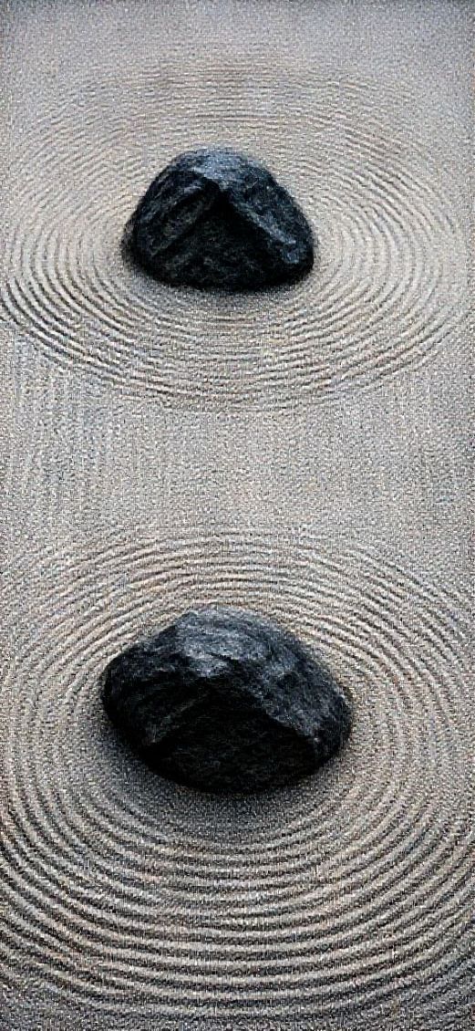 Intense Fluid Zen Rock Garden Wallpaper