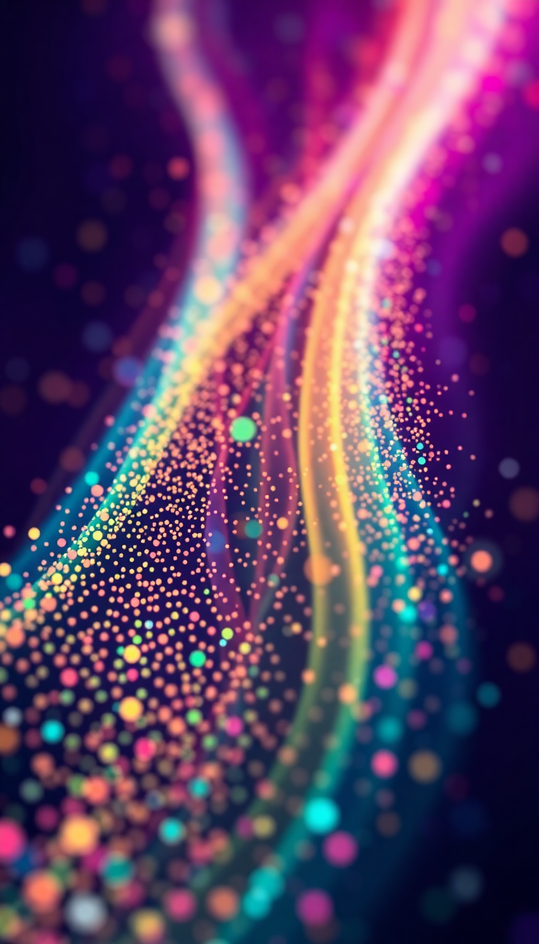 Generative Art Flowing Particles Stream Digital art Wallpaper