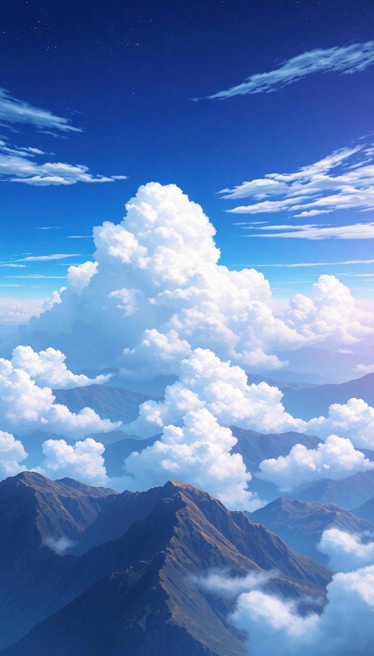 Cloud Sea Above Mountains Anime Anime Wallpaper