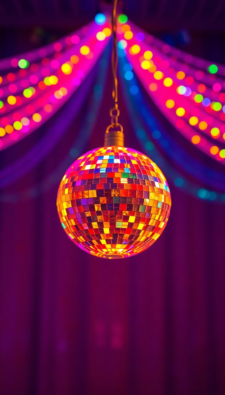 Photorealistic Delicate Disco Ball Lights Wallpaper
