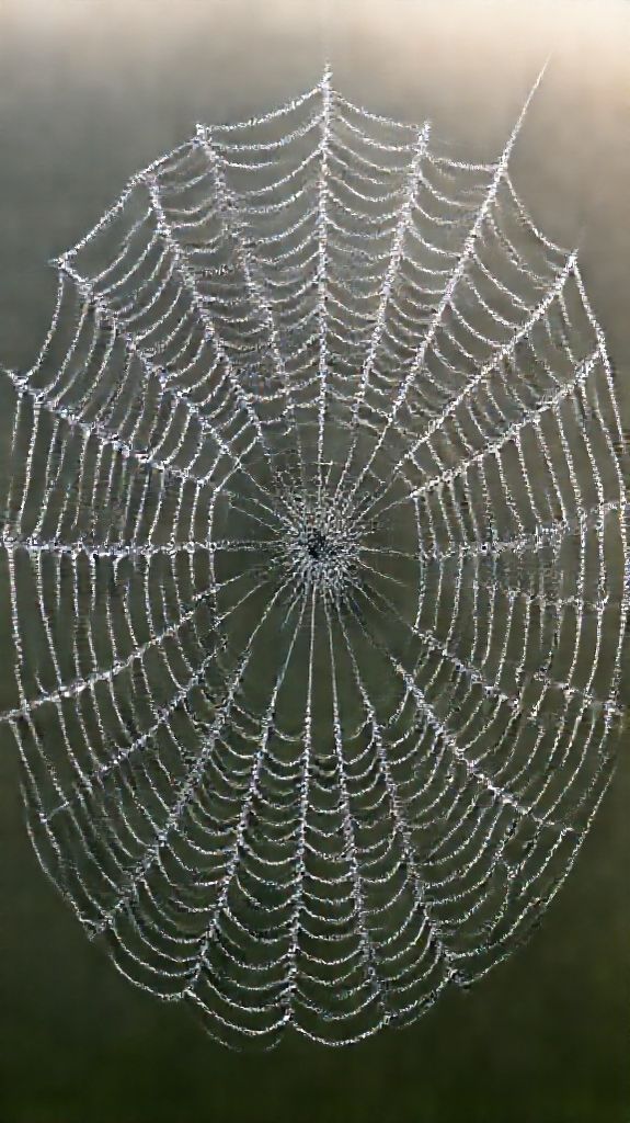 Dew Drops On Spiderweb Morning Aesthetic Wallpaper