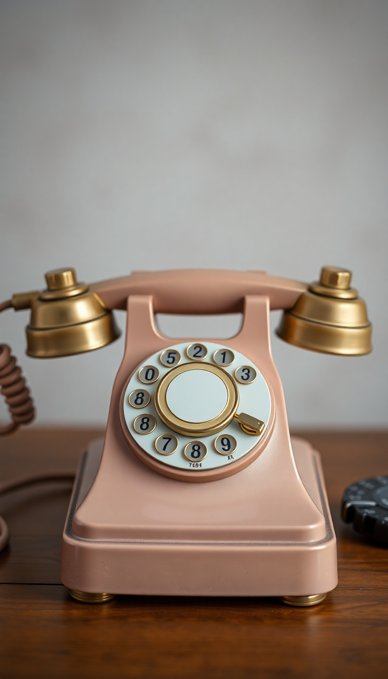 Dynamic Vintage Rotary Classic Photorealistic Wallpaper