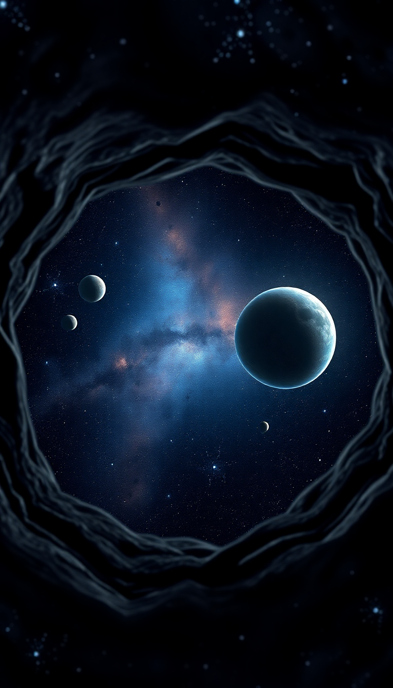 Keyhole View Showing Universe Stars Digital art Wallpaper