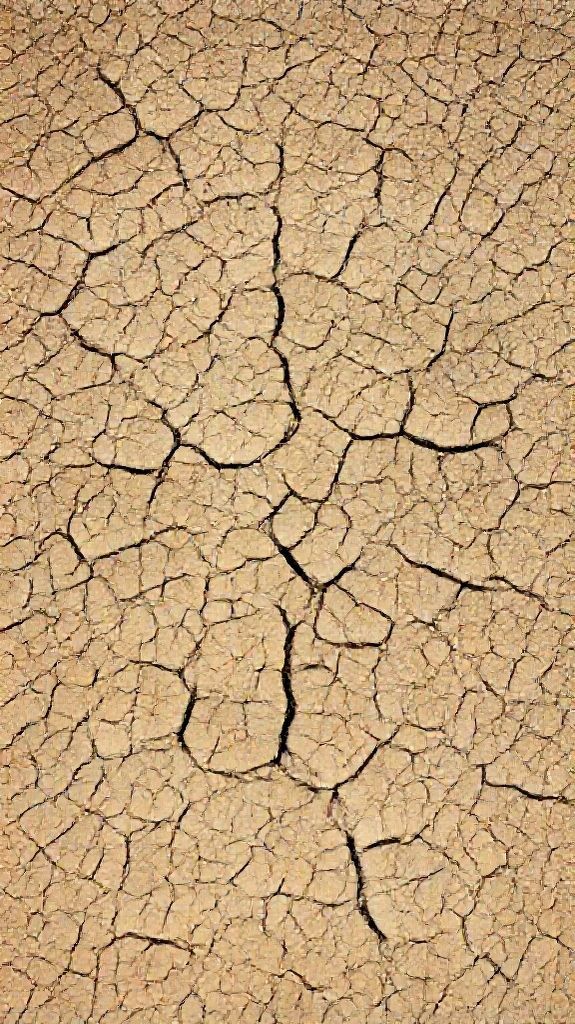 Cracked Earth Drought Pattern Texture Photorealistic Wallpaper