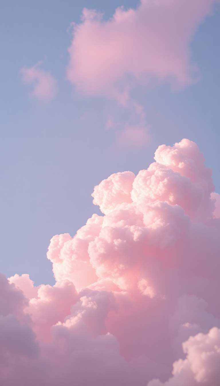 Pink Cloud Cotton Candy Sky Aesthetic Wallpaper